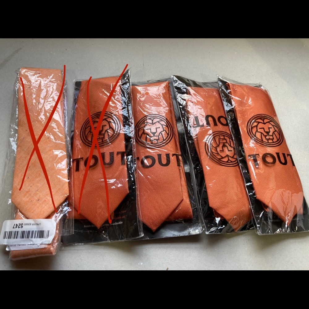 Men’s orange ties